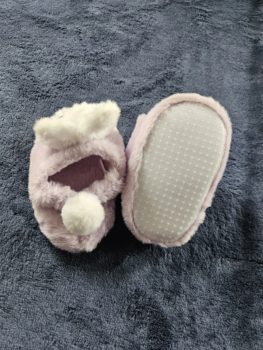 Plush Bunny Slide Slippers for Kids - Lavender